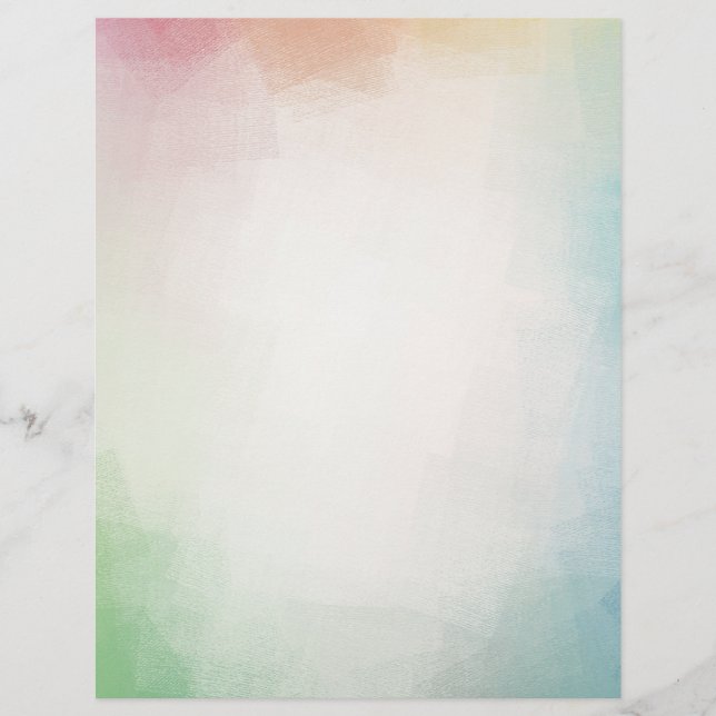 ピンク赤青緑黄モダン色 レターヘッド (正面)