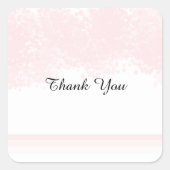 ピンク赤面ありがとう スクエアシール (正面)