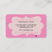 ピンク赤面かわいいタンブラーのマグカップ 名刺 (裏面)