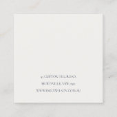 ピンク赤面さくらんぼブロッサムスタッドイヤリングホルダー スクエア名刺 (裏面)