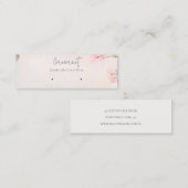 ピンク赤面さくらんぼブロッサムスタッドループフープホルダー スキニー名刺 (正面/裏面)