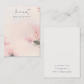 ピンク赤面さくらんぼブロッサム空白のジュエリーディスプレイ 名刺 (正面/裏面)