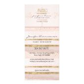 ピンク赤面アイボリーケーキベーカリーフローラペストリー ラックカード (裏面)