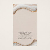 ピンク赤面アゲイト大理石帯イヤリングディスプレイカード (裏面)