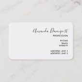 ピンク赤面アゲートと金ゴールドリボンエレガント事業 名刺 (裏面)