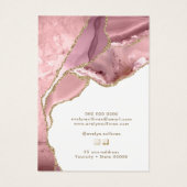 ピンク赤面アゲートネックレス表示カード (裏面)