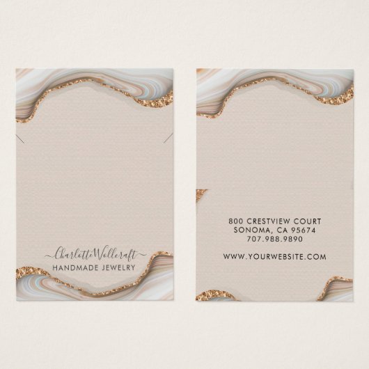 ピンク赤面アゲートヘードイヤリングネックレス (正面&裏面)