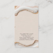 ピンク赤面アゲートマーブルジェードスタッドイヤリングディスプレイ 名刺 (裏面)