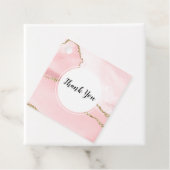 ピンク赤面アゲート金ゴールド付きエレガント フェイバータグ (インサイチュ)