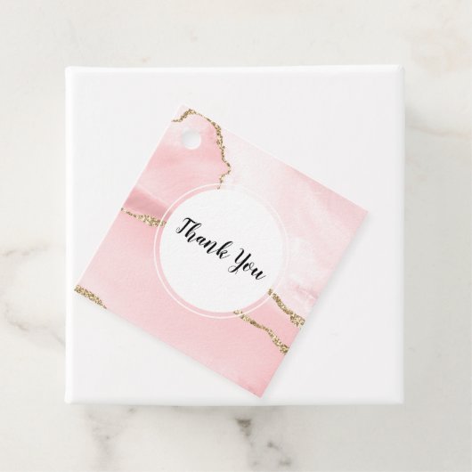 ピンク赤面アゲート金ゴールド付きエレガント フェイバータグ (インサイチュ)