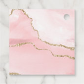 ピンク赤面アゲート金ゴールド付きエレガント フェイバータグ (裏面)