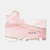 ピンク赤面アゲート金ゴールド付きエレガント フェイバーボックス (折り畳みなし)