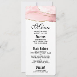 ピンク赤面アゲート金ゴールド付きエレガント 招待状