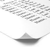 ピンク赤面アジサイフローラ8テーブル座席表 ポスター (角)