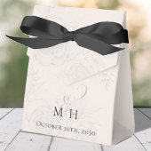 ピンク赤面ウエディングフラワーボタニカルタイポグラフィ フェイバーボックス