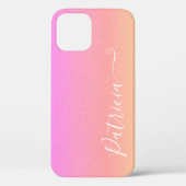 ピンク赤面エアブラシのカスタマイズ背景の名前 Case-Mate iPhoneケース (裏面)