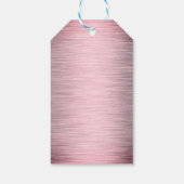 ピンク赤面エレガントロータスフラワー誕生日 ギフトタグ (裏面)