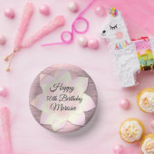 ピンク赤面エレガントロータスフラワー誕生日 ペーパーボウル (パーティー)