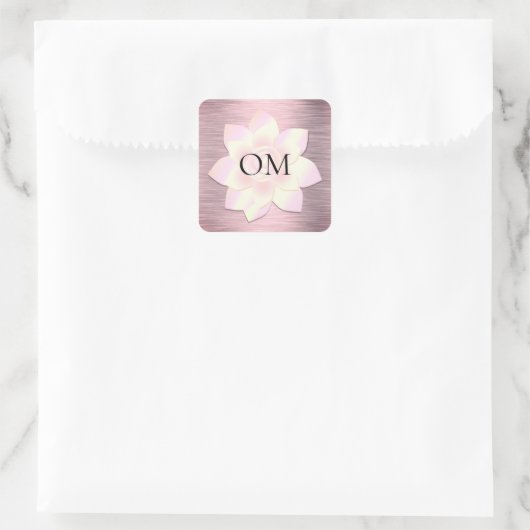 ピンク赤面エレガントロータスOM スクエアシール (バッグ)