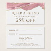 ピンク赤面エージェント紹介カード (正面&裏面)