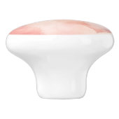 ピンク赤面クリームピーチハート セラミックノブ (側面)