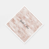ピンク赤面グリジーグリッタースパークル スタンダードランチョンナプキン (角)
