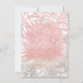 ピンク赤面グリッターグラデーションフローラスパークリホワイト16th 招待状 (裏面)