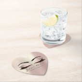 ピンク赤面グリッターメイクアップアーティストラッズエクステンション ペーパーコースター (インサイチュ)