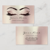 ピンク赤面グリッターメイクアップアーティストラッズエクステンション 名刺 (正面/裏面)