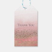 ピンク赤面グリッターモロッコインディアンプリンセスパーティー ギフトタグ (正面)