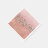 ピンク赤面グリッターモロッコインディアンプリンセスパーティー スタンダードカクテルナプキン (角)