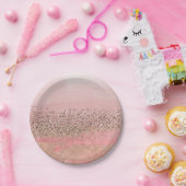 ピンク赤面グリッターモロッコインディアンプリンセスパーティー ペーパープレート (パーティー)