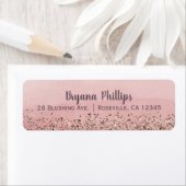 ピンク赤面グリッターモロッコインディアンプリンセスパーティー ラベル (インサイチュ)