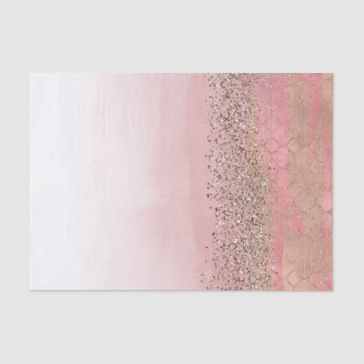 ピンク赤面グリッターモロッコインディアンプリンセスパーティー 薄葉紙 (正面)