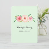 ピンク赤面グリーンリハーサルディナーパーティー 招待状 (スタンド正面)