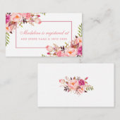 ピンク赤面シャワーレジストリ挿入カード エンクロージャーカード (正面/裏面)