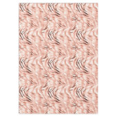 ピンク赤面シャンパンバラゼブラ テーブルクロス (正面)