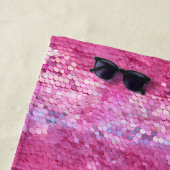 ピンク赤面スパークルマーメイド ビーチタオル (インサイチュ)