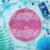 ピンク赤面スパークルマーメイド ペーパープレート (パーティー)