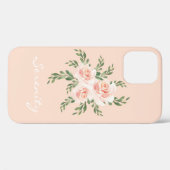 ピンク赤面セレニティロマンティックウォータータイポグラフィ Case-Mate iPhoneケース (裏面 (横))