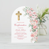 ピンク赤面バラアーチ確認 招待状 (スタンド正面)