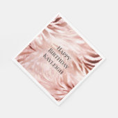 ピンク赤面バラゼブラ動物 スタンダードランチョンナプキン (角)