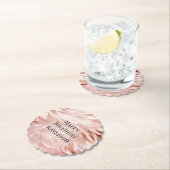 ピンク赤面バラゼブラ動物 ペーパーコースター (インサイチュ)