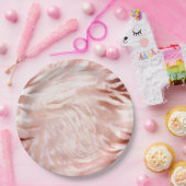 ピンク赤面バラゼブラ動物 ペーパープレート (パーティー)