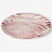 ピンク赤面バラゼブラ動物 ペーパープレート (アングル)