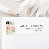 ピンク赤面バラ住所 シール (インサイチュ)