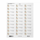 ピンク赤面バラ住所 シール (フルシート)