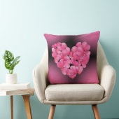 ピンク赤面バラ花弁ハートクッション クッション (椅子)