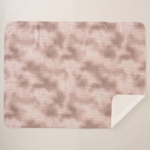 ピンク赤面バラ金ゴールド シェルパブランケット (正面(横))