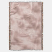 ピンク赤面バラ金ゴールド スローブランケット (正面縦)